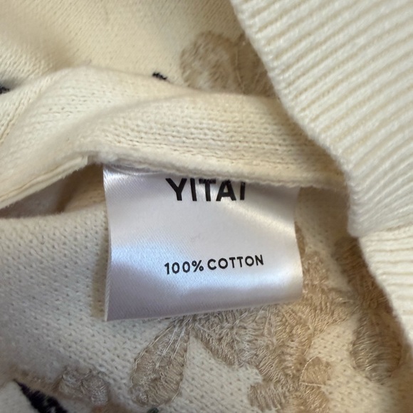 Yitai Mille Fleurs Embroidery Sweater Large NWT - Picture 8 of 15